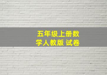 五年级上册数学人教版 试卷